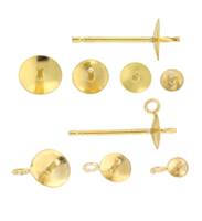 Vermeil Pearl Stud Earrings